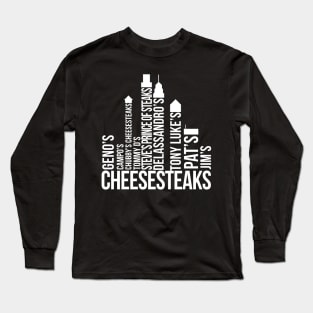 The Cheesesteaks of Philadelphia - White Long Sleeve T-Shirt